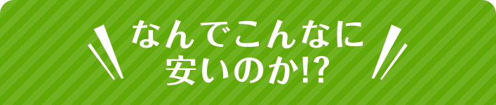 なんでこんなに安いのか!? 